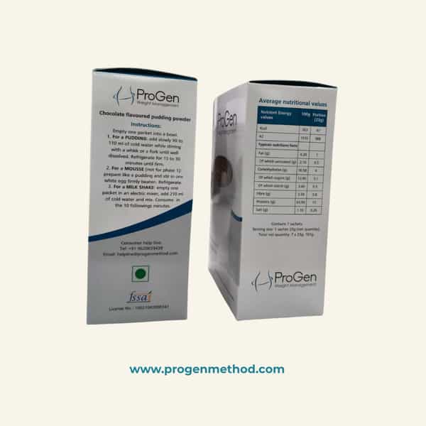 Progen Chocolate Pudding | 15 G Of Protein Per Meal | Pack Of 7 105 Gm