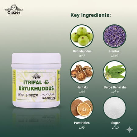 Cipzer Itrifal Ustukuddus 125g | Supports Headache Relief & Overall Wellness