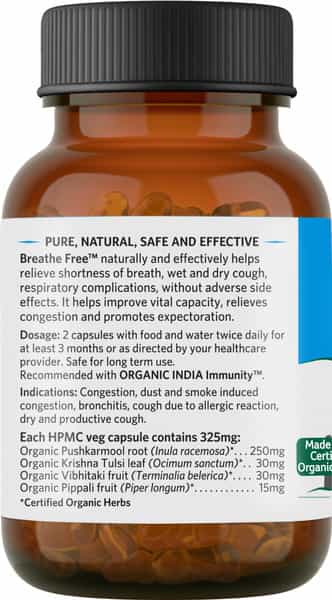 Organic India Breathe Free Capsule 60