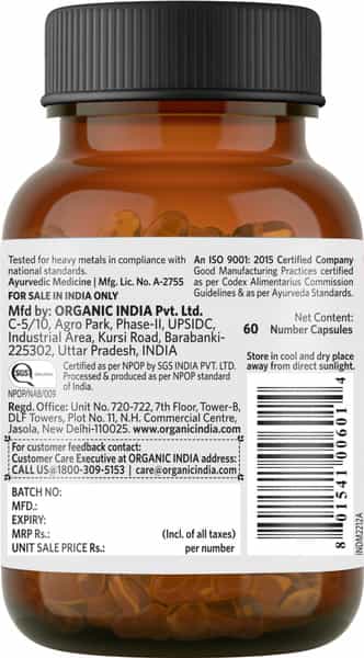 Organic India Breathe Free Capsule 60