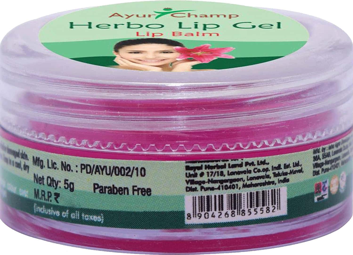 Buy AYUR CHAMP LIP BALM LIP GEL WITH STRAWBERRY FLAVOUR 5GMS PACK