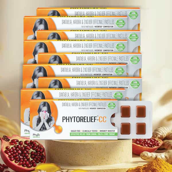 Phytorelief-Cc - Helpful In Boosting Immunity | Cough | Cold And Sore Throat | Pack Of 9