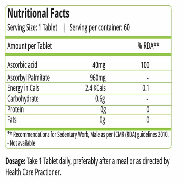 Natures Velvet Vitamin C 1000Mg | 60 Tablets