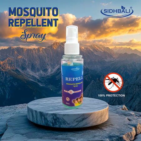 Sidhbali Repell Mosquito Repellent Spray | Long-Lasting | Skin-Friendly & Safe For Kids - 50ml
