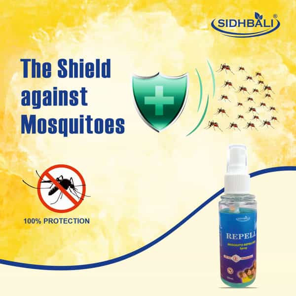 Sidhbali Repell Mosquito Repellent Spray | Long-Lasting | Skin-Friendly & Safe For Kids - 50Ml