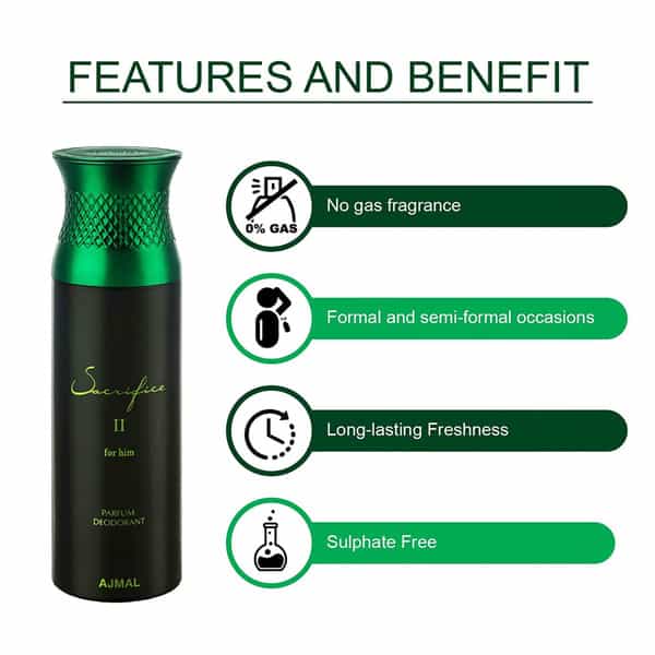Ajmal 1 Distraction Unisex 1 Ajmal Carbon Men 1 Sacrifice Ii Men Deodorant Combo Pack Of 3- 600Ml