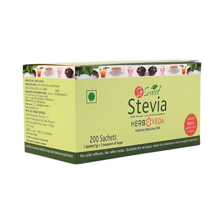 So Sweet Stevia 200 Sachet Sugar Free Sweetener