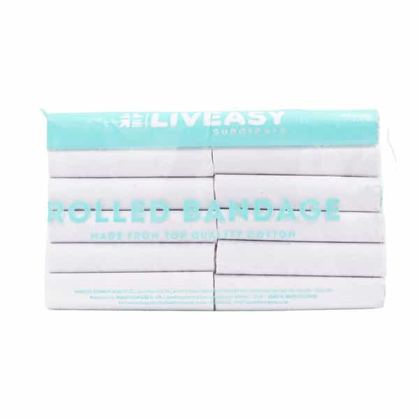 Liveasy Surgical's Rolled Bandage Pack Of 12 10Cmx3mt