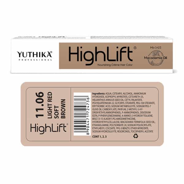 Yuthika Professional Highlift 11.06 Light Red Soft Brown 50G