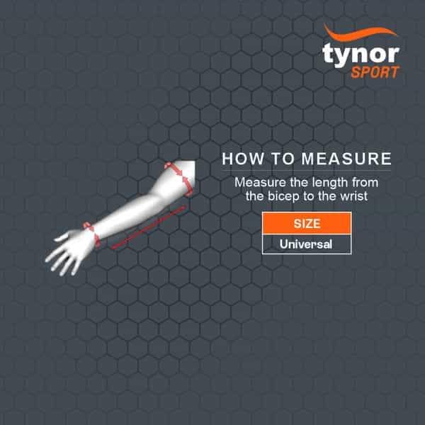 Tynor Uv Protection Arm Sleeve Black & Green Un 1 Unit