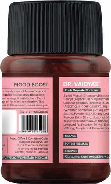 Dr. Vaidya's Mood Boost-30 Capsule - Pack Of 2