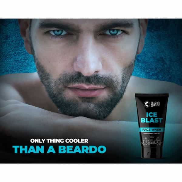Beardo Ice Blast Facewash For Men 100Ml - Energizing And Cooling