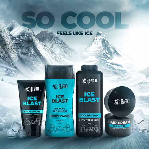 Beardo Ice Blast Facewash For Men 100Ml - Energizing And Cooling