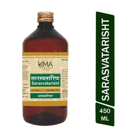 Uma Ayurveda Sarsvatarishta Ayurvedic Syrup 450 Ml