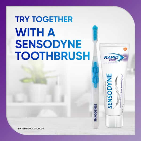 Sensodyne Rapid Relief Toothpaste 80 Gm | Free Sensodyne Toothbrush