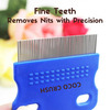 Coco Crush Lice & Nits Removal Fine-Tooth Comb: Close-Set | Gentle Grip |100% Stainless Steel - 1N