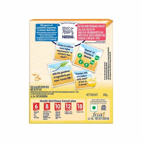 Nestle Cerelac Baby Cereal With Milk Wheat Baby Food (From 6 Months) Box Of 300 G