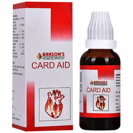 Baksons Homoeopathy Card Aid Drops 30 Ml