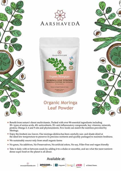 Aarshaveda Moringa Powder Organic - 200 G