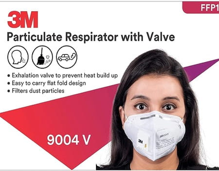 3m P1 9004v Particulate Respirator (White) Masks - 25 Units