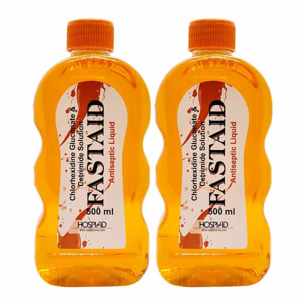 Fast Aid Antiseptic Liquid For First Aid | Surface Disinfection | Personal Hygiene (500Ml Pack Of 2)