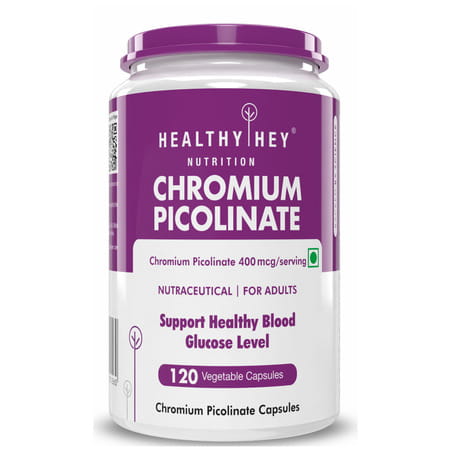 Healthyhey Chromium Picolinate - Support Glucose Metabolism 120 Veg. Capsules