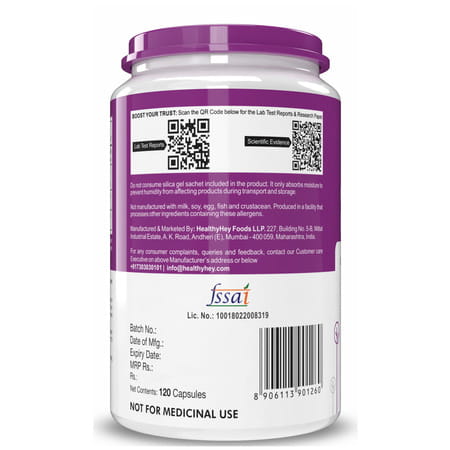 Healthyhey Chromium Picolinate - Support Glucose Metabolism 120 Veg. Capsules