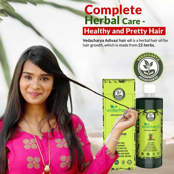 Deemark Adivasi Hair Oil For Hair Growth & Control Hair Fall | Reduce Split Ends Hair Oil (100Mlx2)