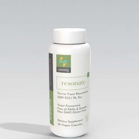Sharrets Resonate | Trans-Resveratrol 500mg | Vegan - Pack Of 3 | 30 Units Each