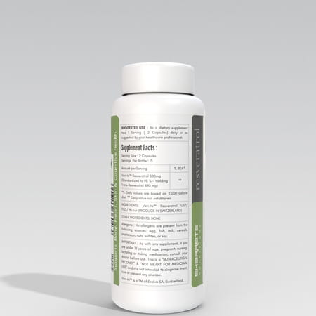 Sharrets Resonate | Trans-Resveratrol 500mg | Vegan - Pack Of 3 | 30 Units Each