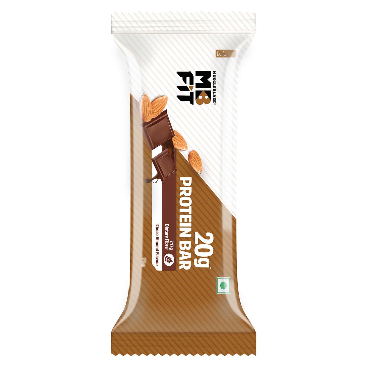 Muscleblaze 20 G Protein Bar (Choco Almond) | Protein Blend