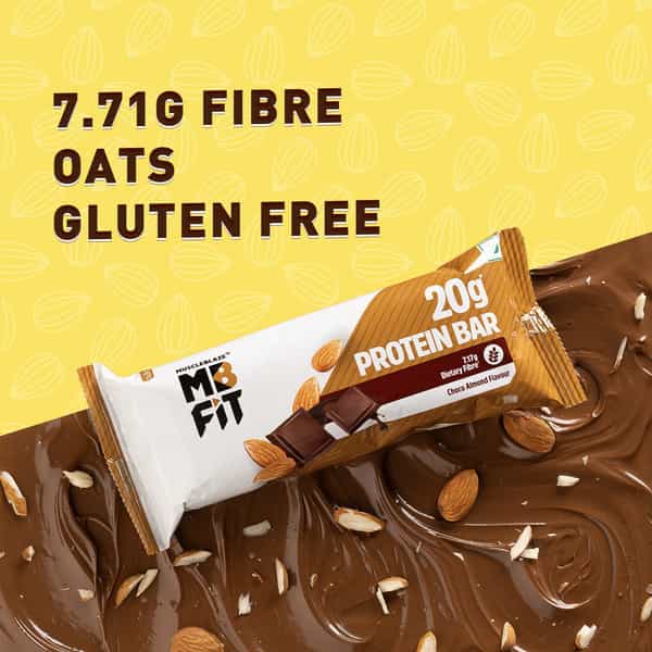Muscleblaze 20 G Protein Bar (Choco Almond) | Protein Blend