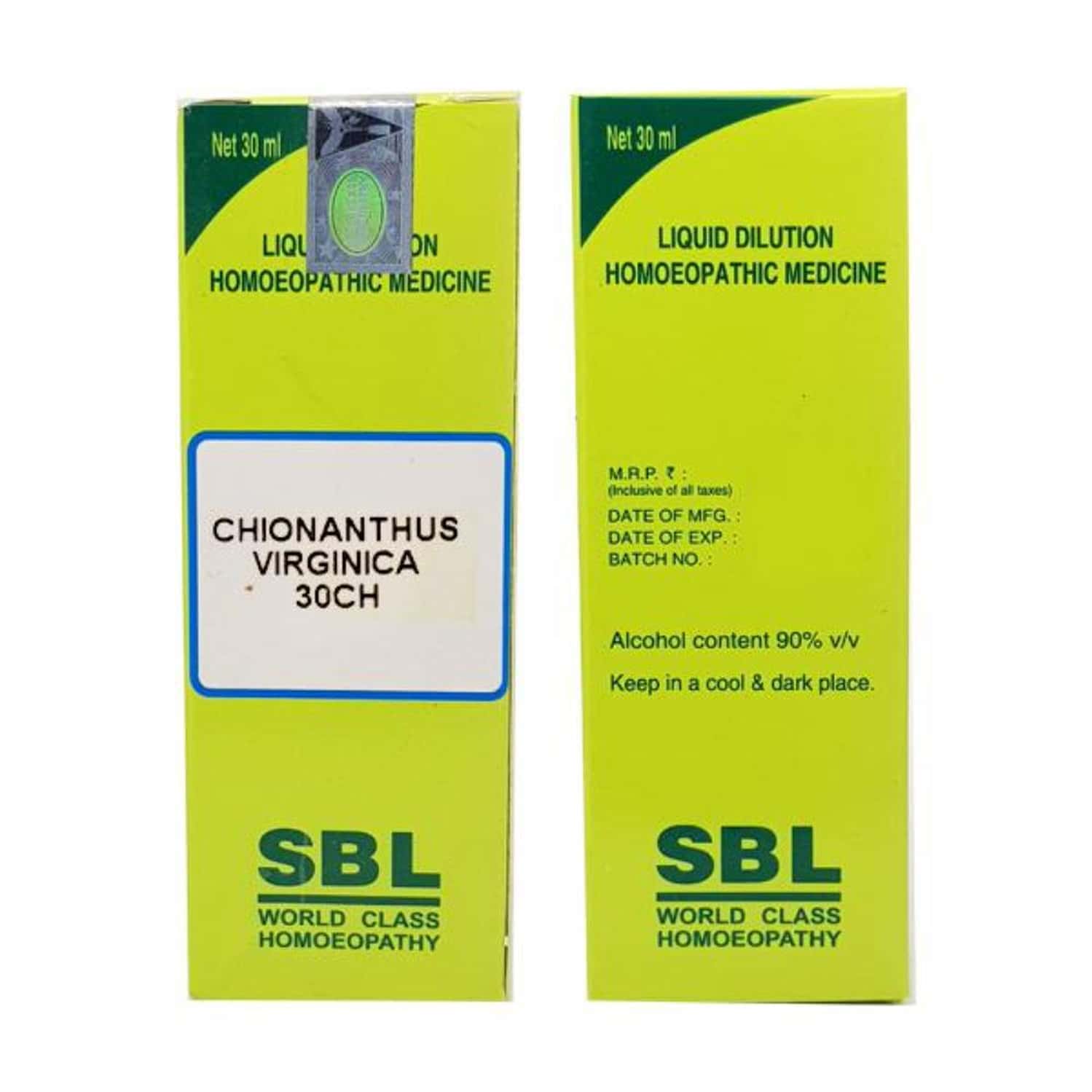 Sbl Chionanthus Virginica Mother Tincture Q 30 Ml Pack Of 2