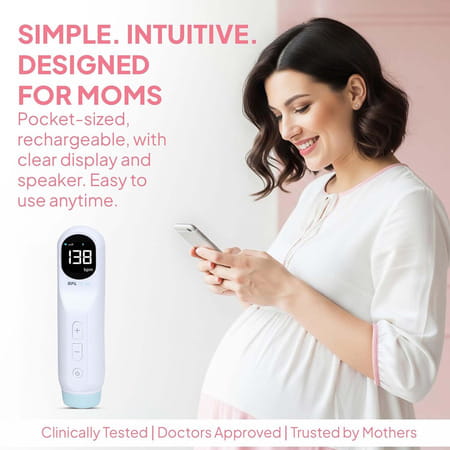 Bpl Medical Technologies Fd-04 App Connected Fetal Doppler|Heartbeat Detection Machine - White