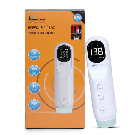 Bpl Medical Technologies Fd-04 App Connected Fetal Doppler|Heartbeat Detection Machine - White