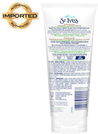 St Ives Energizing Coconut & Coffee Scrub - 170gm