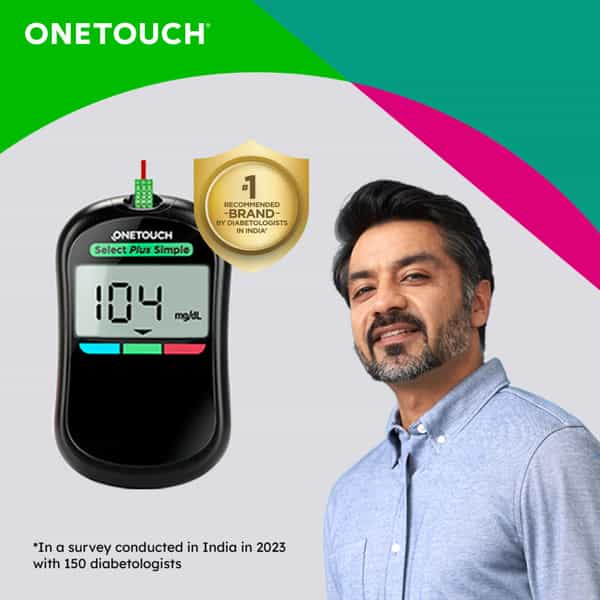 Onetouch Select Plus Test Strips | Pack Of 100 Strips With 50 Onetouch Ultrasoft Lancets