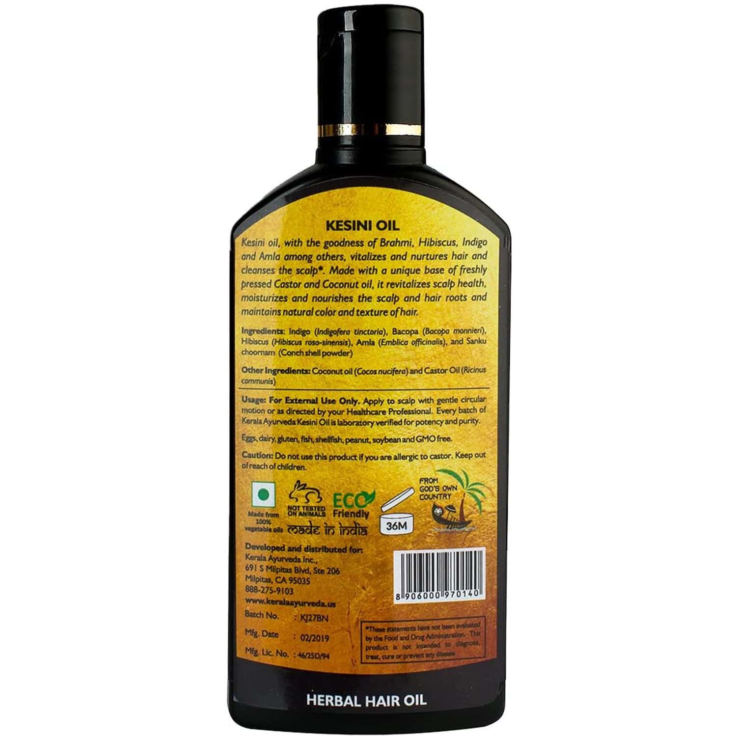 Buy KERALA AYURVEDA KESINI HAIR OIL (100 ML) X PACK OF 2 HAIR OIL (200