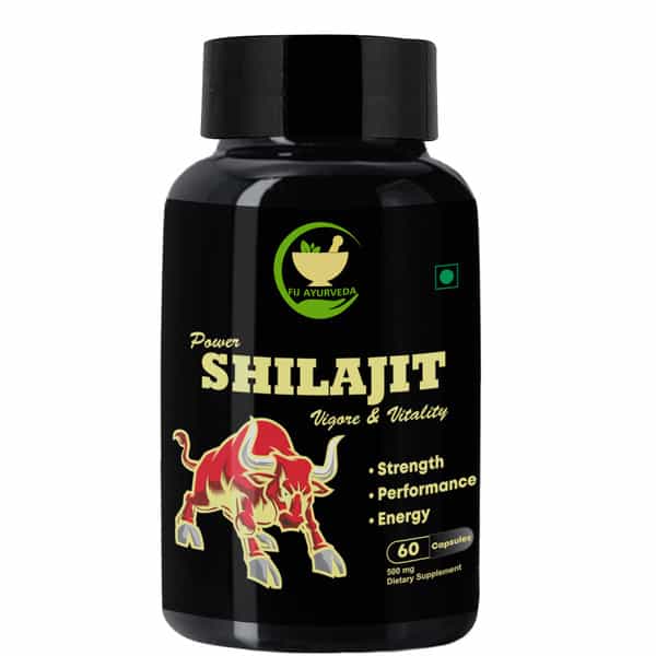 Fij Ayurveda Power Shilajit/Shilajeet Extract Capsule For Stamina & Energy - 60 Capsules