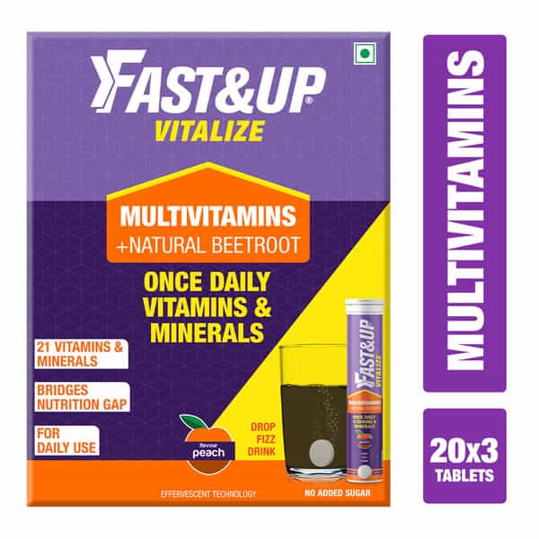 Fast&Up Vitalize - Immunity Essential Multivitamin For Men & Women (3 X 20 Tablets)