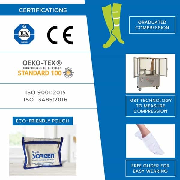 Sorgen Royale Soft Class Ii Varicose Veins Stockings Knee Length (Small)
