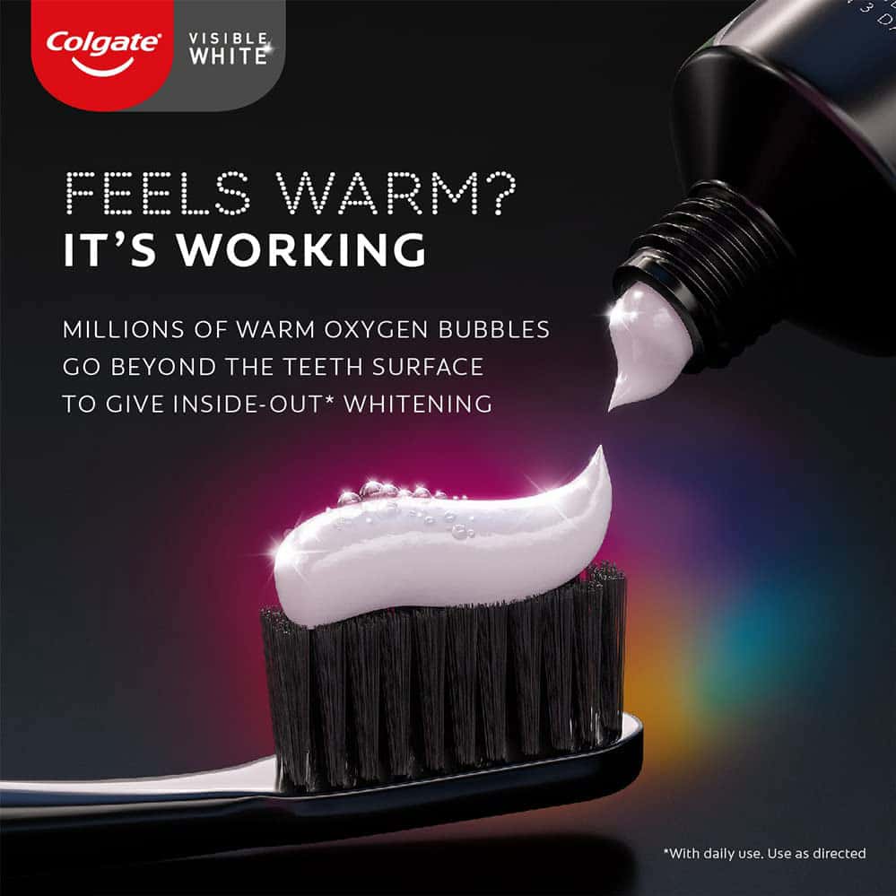 Buy COLGATE VISIBLE WHITE O2 50G TEETH WHITENING TOOTHPASTE,PEPPERMINT