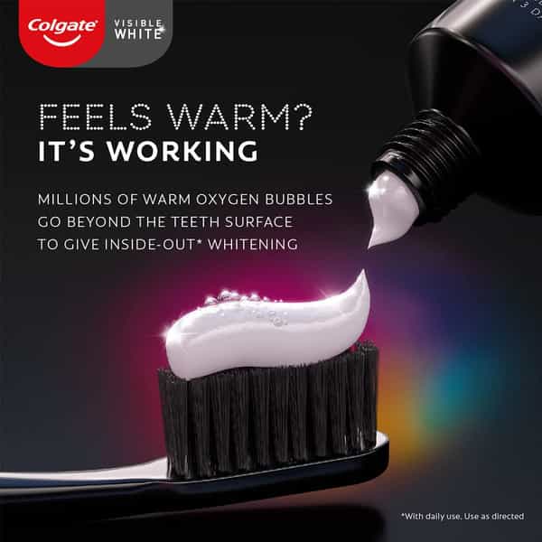 Colgate Visible White O2 50G Teeth Whitening Toothpaste | Peppermint Sparkle