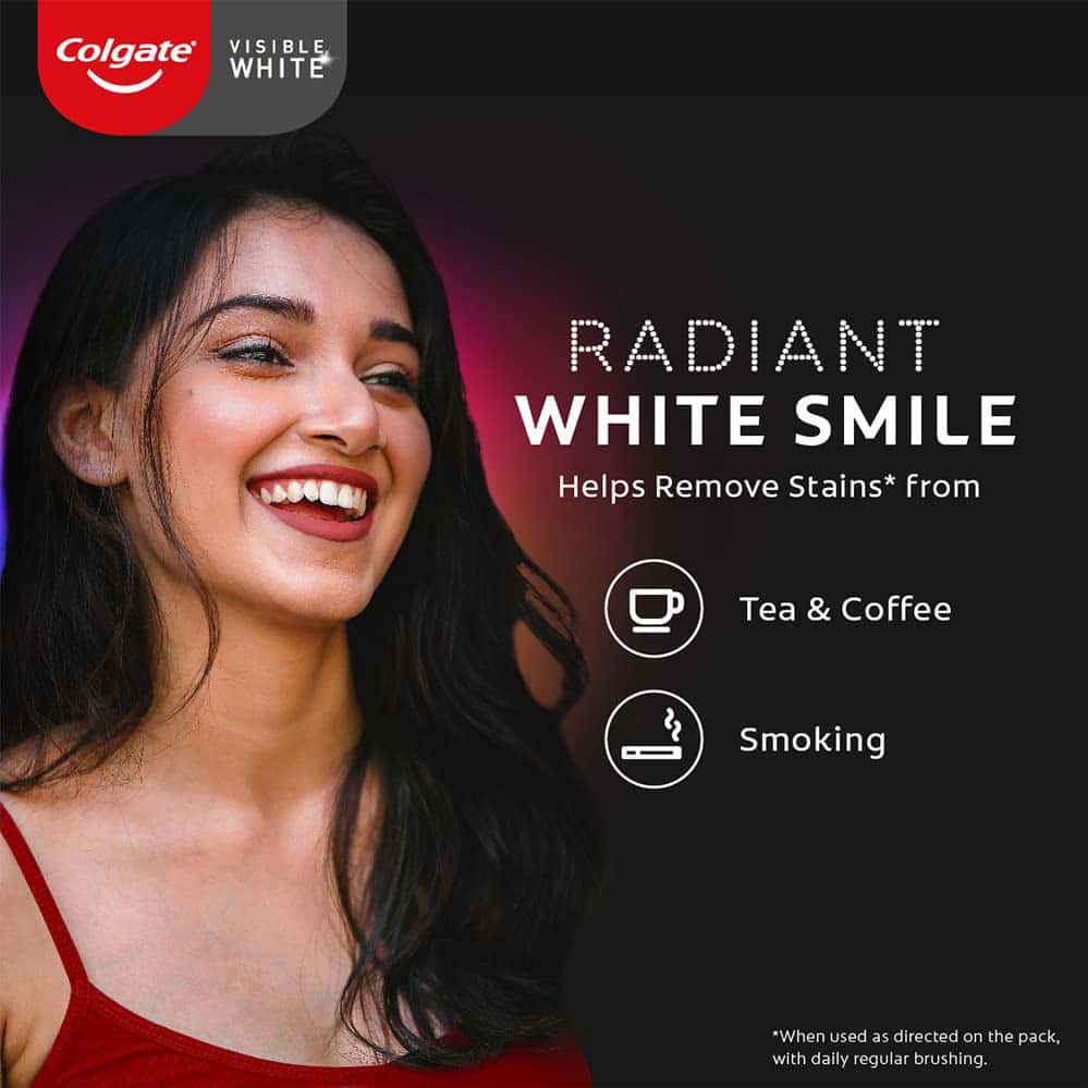 Buy COLGATE VISIBLE WHITE O2 50G TEETH WHITENING TOOTHPASTE,PEPPERMINT