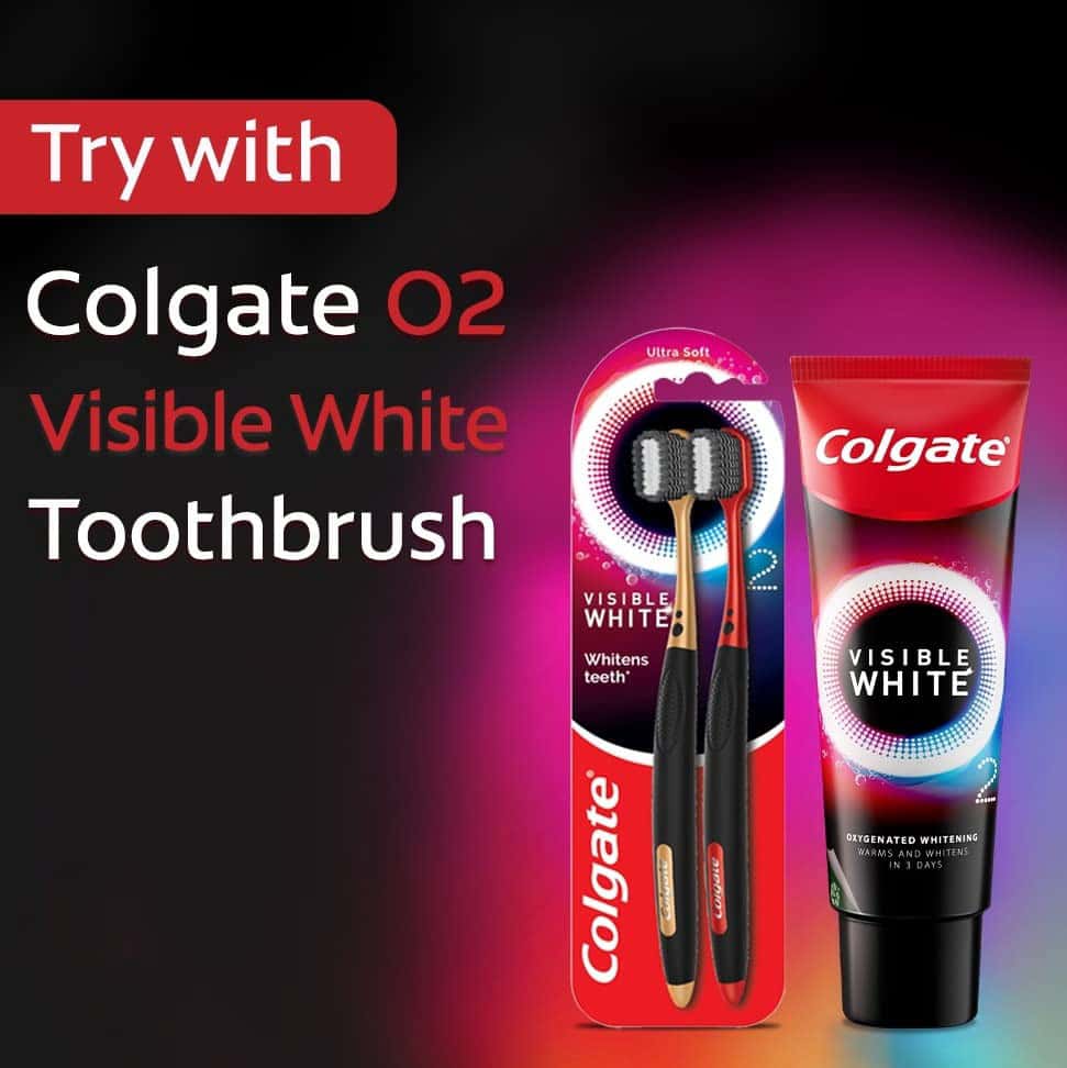 Buy COLGATE VISIBLE WHITE O2 50G TEETH WHITENING TOOTHPASTE,PEPPERMINT SPARKLE Online & Get Upto