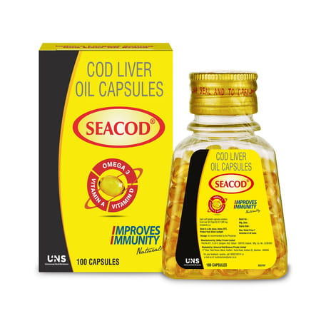 Seacod Cod Liver Oil Capsules Bottle Of 100