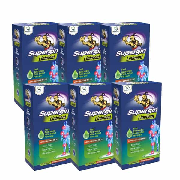 Medopharm Wellness Supergin Liniment Oil - 50Ml Ayurvedic Pain Relief Formula Pack Of 6