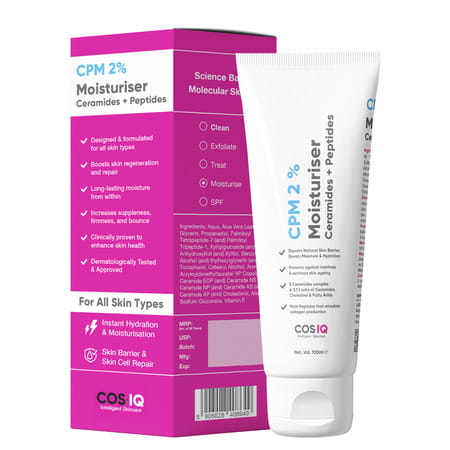 Cos-Iq Cpm 2% Ceramides & Peptides Moisturizer For All Skin Types | 100ml