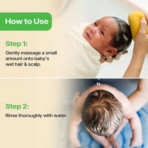 Herby Angel Ultra Gentle Baby Hair Cleanser For Babies | Sls- Free Shampoo - 200Ml