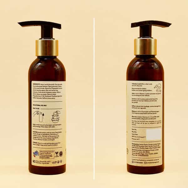 Herby Angel Ultra Gentle Baby Hair Cleanser For Babies | Sls- Free Shampoo - 200Ml